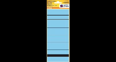 10x Enkele maplabels breed kort 192x61mm blauw