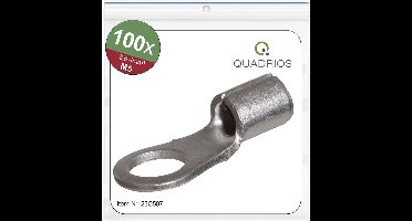Quadrios 23C507 Ringkabelschoen Dwarsdoorsnede (max.): 4 mm² Gat diameter: 5.3 mm Ongeïsoleerd 100 stuk(s)