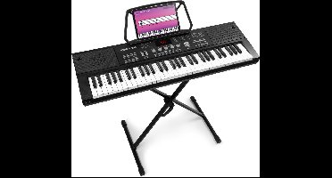 MAX KB15 Keyboard set voor beginners met keyboardstandaard - Ideaal voor beginners - Oplaadbare accu