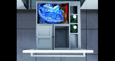 Hailo Afvalsysteem Separato 34 liter (2x8+18) K-51 3620-51 kleur Grijs