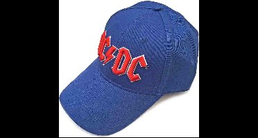 AC/DC - Red Logo Baseball pet - Blauw