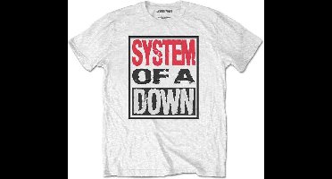 System Of A Down - Triple Stack Box Heren T-shirt - S - Wit
