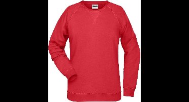 James and Nicholson Dames/dames Raglan Sweatshirt met lange mouwen (Rood)