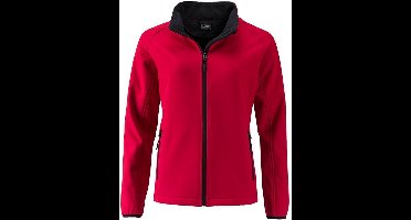 James and Nicholson Dames/dames Promo Softshell Jacket (Rood/zwart)