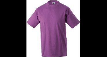 James and Nicholson Unisex Zware Ronde Tee (Paars)