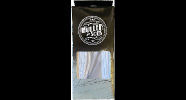9mm Platte sneakerveter Muller and Sons in fraaie kleuren en combinaties - Wit, 120cm