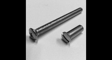 Ami patentbout compleet met huls M6x45 mm RVS schroef en huls verpakt per 10 in zakje 900123