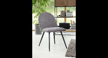 Eetkamerstoel Minto Grijs Fabric - Giga Living