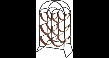 Excellent Houseware wijnflessen rek/wijnrek - 6 flessen - metaal