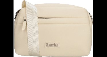 Beagles Nara Schoudertas Dames - Crossbodytas met verstelbare schouderband - Tas van Nylon en Polyester met ritssluiting - Crème