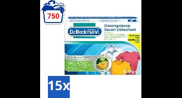 15 x Dr.Beckmann - Vlekkenverwijderaar - Ossengalzeep Met Aloë Vera - Witte en Gekleurde Was - 100g - Vlekkenverwijderaar - Textiel Reinigen - Tapijt Reinigen - Meubel Reinigen - Aloë Vera