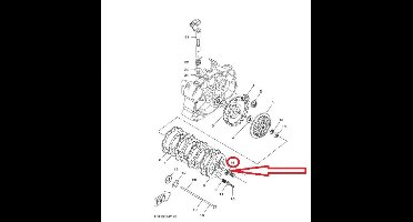 Boutjes en moeren origineel voor Motor Peugeot 50 XP6 SM 1997 tot 2013 90170-14855-00 / M14 spoed 125 Nieuw