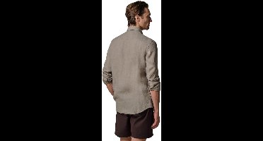 Linnen overhemd Profuomo beige Regular fit