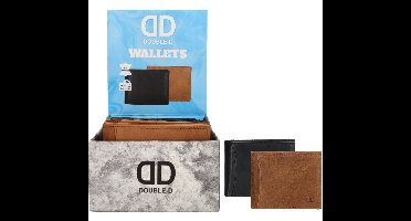 Double-D Da Vinci Portemonnee - Leer - RFID - Pasjes - Muntgeld - Veilig - Compact