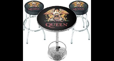 Rocksax Queen - Classic Crest Barkrukken & Tafel Set - Zwart