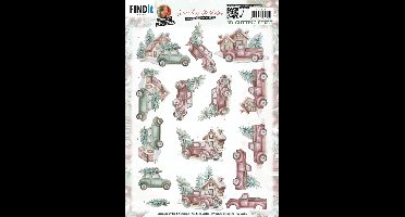 3D knipvel - Yvonne Creations - World of Christmas - Christmas Cars 1 stuks