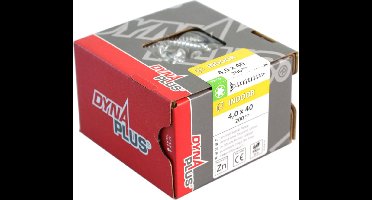Dynaplus - Unischroeven - Torx 20 platkop - 4 x 12mm - Verzinkt - Voldraad (200 stuks)