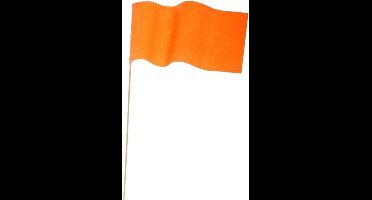 Oranje papieren zwaaivlaggetjes/handvlaggetjes - 70x - 12 x 23 cm - Holland/Koningsdag - supporters - feestartikelen