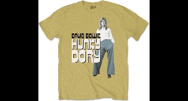 David Bowie - Hunky Dory 2 Heren T-shirt - M - Geel