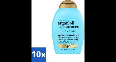 10 x OGX - Renewing Moroccan Argan Oil - Shampoo - Voor Vrouwen - 385 ml - Voordeelverpakking - 10 stuks