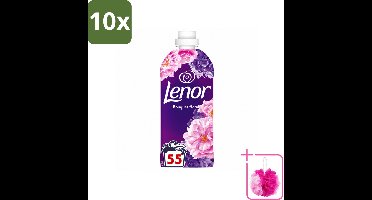 10 x Lenor - Wasverzachter - Bloemenboeket - Fris & Zacht - 55 Wasbeurten - Bulkverpakking - Wasverzachter bloemen - Douchemop - Frisse geur