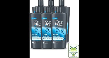 6 x Dove Men+Care - Clean Comfort - 3-in-1 Douchegel - Hydraterend- 700 ml - Grootverpakking - Vaatwasstrips - Douchegel Voor Mannen - Lichaamsgel - Gezichtsgel - Haarverzorging - Hydraatende Douchegel