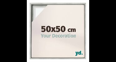 yd, Baklijst 50x50 cm Zilver Mat - Lijst voor Canvasdoek - MDF Lyon