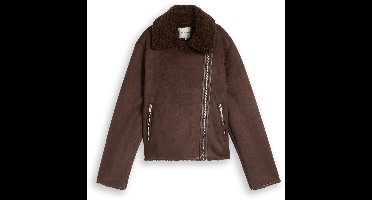 Tom Tailor Denim - Jas in suède-look - Maat XXL - cool dark brown