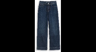 Tom Tailor Denim - TTEMILY WIDE-jeans met strikriem - Maat XL/32 - Used Dark Stone Blue Denim