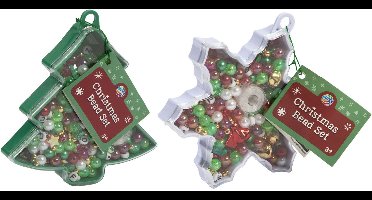 Creative Craft Group kralenset kerstmis speelgoed - kleurrijke kralen en elastiek.