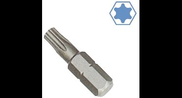 Zeskant T27-bit, 1/4 inch, S2-staal, 25 mm
