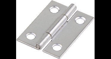 Smalscharnier - RVS 304 - met vaste pen - 30 x 20 mm