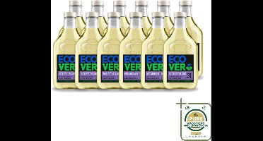 12 x Ecover - Wasmiddel Black - Beschermt Donkere Kleuren - Limoen & Lotus - 1.43 L - 31 Wasbeurten - Wasstrips - Donkere Kleuren - Wasmiddel - Plantaardig - Biologisch - Milieuvriendelijk