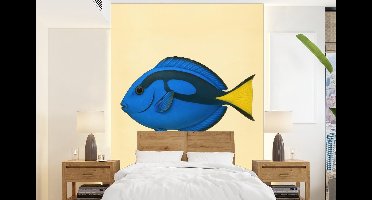 Behang - Fotobehang Blauw - Dory - Vis - Staartvin - Breedte 160 cm x hoogte 220 cm