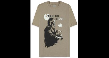 Star Wars The Mandalorian - Wherever I Go Heren T-shirt - zand - XL