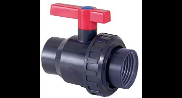 Cepex 11377 Ø1 1/2 "uniblock" Kogelkraan Bsp Vrouwelijke Draad Zitverbindingen Hdpe O-ringen Epdm Grijs