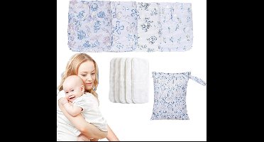 Wasbare luiers - Stoffen luiers - Baby verzorgen - Verstelbaar en herbruikbaar - 4 sets - Meerkleurig