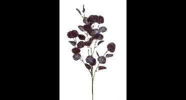 Kunsttak Eucalyptus - Kunststof/Polyester/Metaal - Paars - 85 cm - Realistisch Kunstbloem