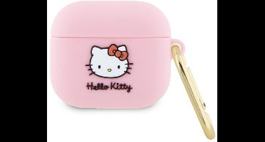 Hello Kitty HKA33DKHSP Serie - Silicone Hoes voor AirPods 3 - 3D Ontwerp - Roze
