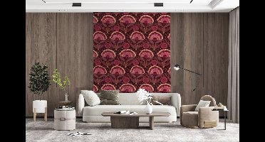 Behang - Fotobehang Antiek - Bloemen - Kleurrijk - Breedte 160 cm x hoogte 220 cm