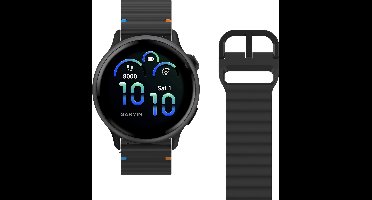 Just in Case horlogebandje geschikt voor Garmin Watch Bandje (ActiveFlex) - Smartwatchbandjes - Universeel bandje geschikt voor Garmin Vivoactive 6 / 5 - Zwart