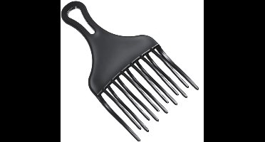Scoby - Afrokam Krulhaar - Afro Kam - Krulkam - Baardkam - Hair Pick Kam - Zwart - Plastic