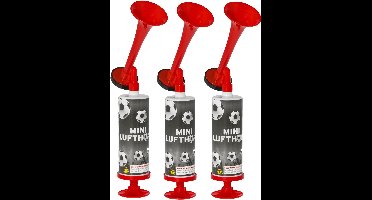 Cepewa Luchthoorn - 3x - EK/WK - op luchtdruk - 13 cm - supporter - voetbal - toeter - stadion