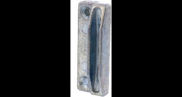 Starx Sluitplaat met Verzet - Verzinkt Uitgevoerd - Voor Raamsluiting - Geschikt voor Tochtprofielen met een Breedte van 17 mm - Afmetingen Verpakking 13 x 5,5 x 3 cm - Kleur Zilver