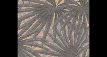 PALMBLADEREN BEHANG | Botanisch - grijs glanzend - A.S. Création Metropolitan Stories 2