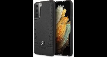 Backcase hoesje geschikt voor Samsung Galaxy S21 - Mercedes-Benz - Effen Zwart - Leer