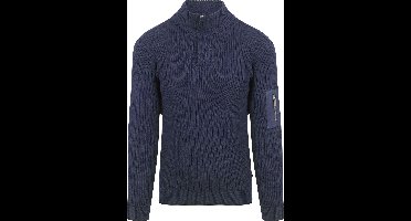 Suitable Mou Half Zip Trui Donkerblauw (navy) - Maat M - Heren - Quarter zip - Schipperstrui met rits - Volwassen mannen