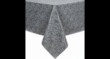 Protecttable - Tafelzeil Bladensymfonie Grijs 140x220cm - Tafelkleed Afwasbaar - Kunststof