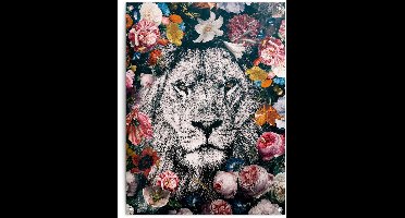 Tuinposter Leeuw - 80 x 60 - Canvas - REINDERS