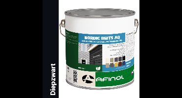 Afinol nordic beits AQ diepzwart - 2,5 liter